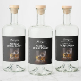 Anpassningsbar Whiskey Sten Glass Derby Spritflaskor Etikett