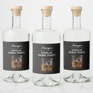 Anpassningsbar Whiskey Sten Glass Derby Spritflaskor Etikett