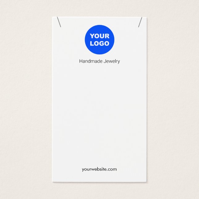 Anpassningsbar White Add Logotyp Pendant Necklace  Visitkort (Framsidan)