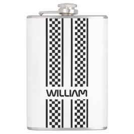 Anpassningsbar White and Black Tävling Sport Rand Fickplunta