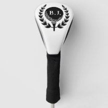 Anpassningsbar White Black Monogrammed Logotyp