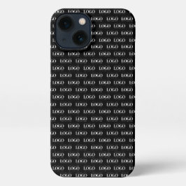 Anpassningsbar White Business Logotyp på Svarta Mö