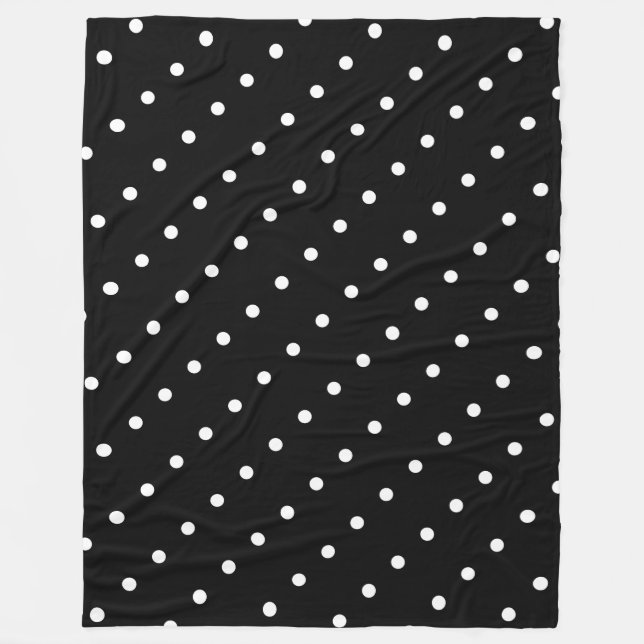 Anpassningsbar White Dot Fleece Blanket (Framsidan)