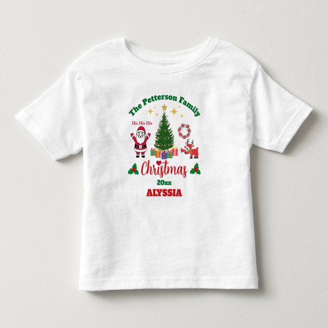 Anpassningsbar White Family jul-julen Jultomten Re T Shirt (Framsida)
