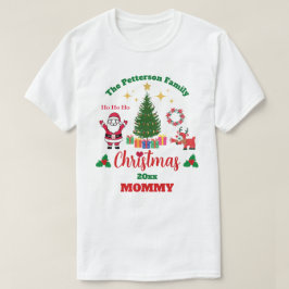 Anpassningsbar White Family jul, Jultomten Unisex T Shirt