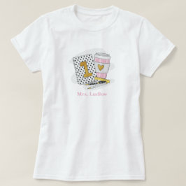 Anpassningsbar White First Klass Lärare T Shirt