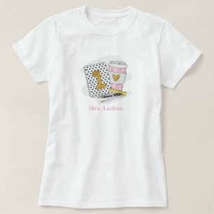 Anpassningsbar White First Klass Lärare T Shirt