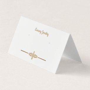 Anpassningsbar White Guld Stud Earring Visning Car Visitkort