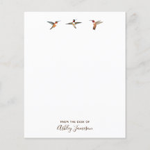 Anpassningsbar White Hummingbird Stationery Papper