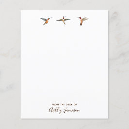 Anpassningsbar White Hummingbird Stationery Papper