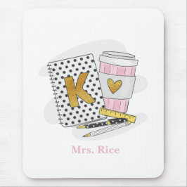 Anpassningsbar White Kindergarten Teacher-uppskatt Musmatta