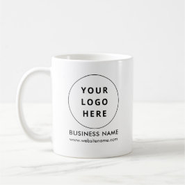Anpassningsbar White Modern Business Logotyp och Q Kaffemugg