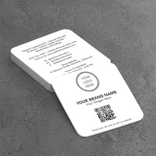 Anpassningsbar White Small Business Premise Logoty Fyrkantigt Visitkort