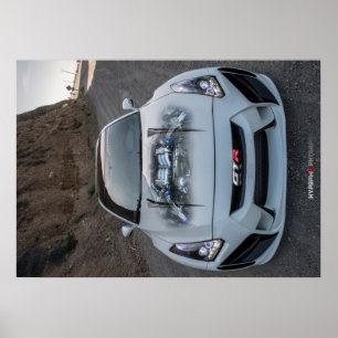 Anpassningsbar Widebody R35 Nissan GT-R på PCH Poster