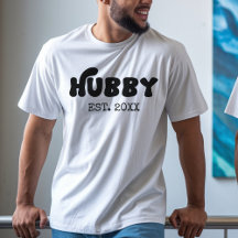 Anpassningsbar Wifey Hubby par Shirt Set för Newly