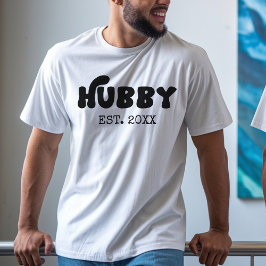 Anpassningsbar Wifey Hubby par Shirt Set för Newly T Shirt