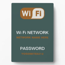 Anpassningsbar WiFi-nätverk Lösenords Info Skylt -