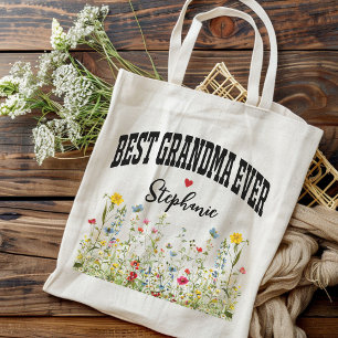 Anpassningsbar Wildblomma Bag, födelsedagsgift för Tygkasse
