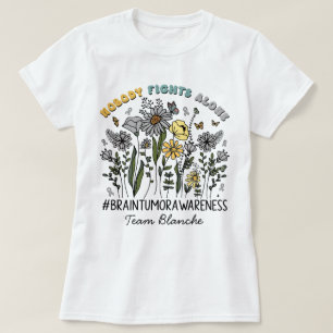 Anpassningsbar Wildblomma Ingen slåss Ensam Brain T Shirt
