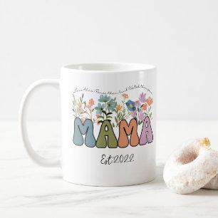 Anpassningsbar Wildblommes Mamma est Kaffemugg