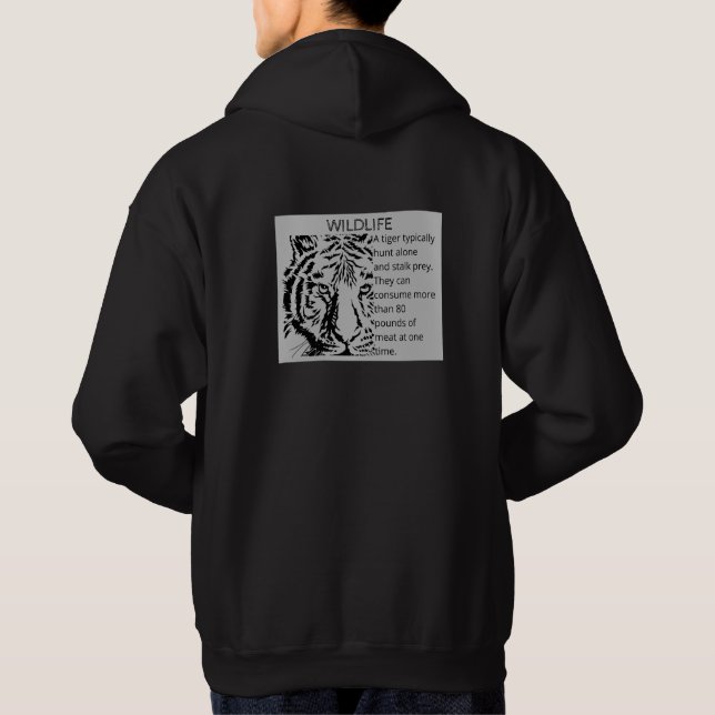 Anpassningsbar Wildlife fantastisk mäktig tiger ma Hoodie (Baksida)