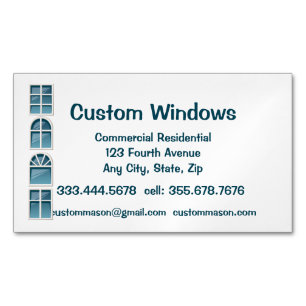Anpassningsbar Windows Reparation Maintenance Magnetiska Visitkort