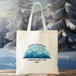 Anpassningsbar Winter Family Reunion Blue Snowy Mo Tygkasse