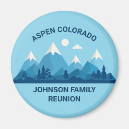 Anpassningsbar Winter Family Reunion Party Snowy M Magnet