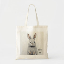 Anpassningsbar Winter Rabbit Kärlek Cute Aesthetic Tygkasse