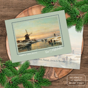 Anpassningsbar Winter Wonderland Ligcape Art Paint Helgkort