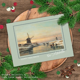 Anpassningsbar Winter Wonderland Ligcape Art Paint Julkort