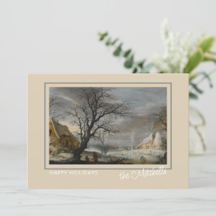 Anpassningsbar Winter Wonderland Ligcape Art Paint Julkort