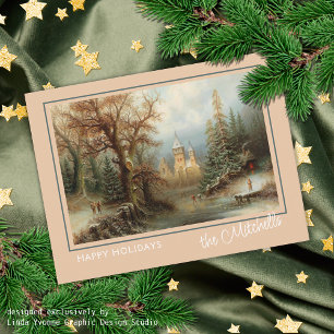 Anpassningsbar Winter Wonderland Ligcape Art Paint Vykort