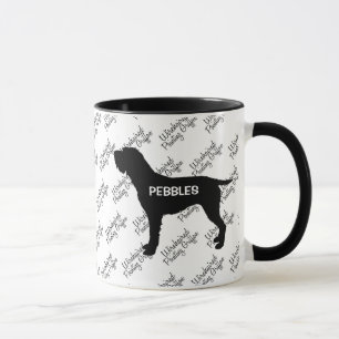 ANPASSNINGSBAR Wirehaged Pointing Griffon Hund Sil Mugg