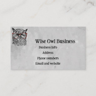 Anpassningsbar Wise Uggla Bird Graphic Art Visitkort