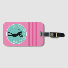 Anpassningsbar Woman Golfer Luggage Tag Bagagebricka