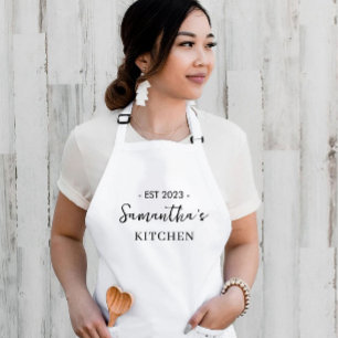 Anpassningsbar Women Minimal Kitchen Apron Förkläde