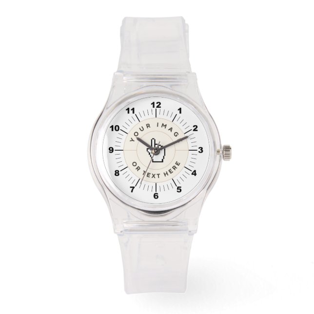 ANPASSNINGSBAR Women's Sporty Rosa Silicon Watch Armbandsur (Framsida)