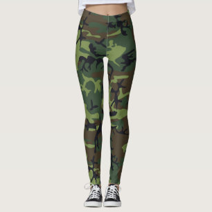 Anpassningsbar Woodland Camo Leggings