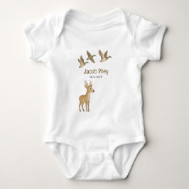 Anpassningsbar Woodland Wildlife Baby Bodykostym T Shirt