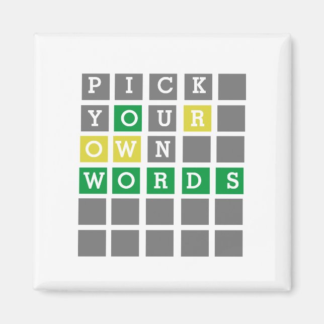 Anpassningsbar Word Magnet (Framsidan)