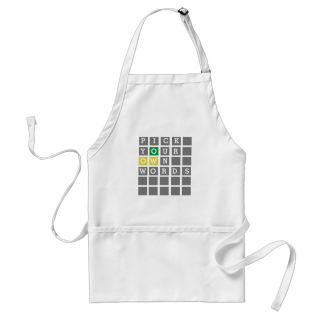 Anpassningsbar Word T-Shirt Förkläde (Framsidan)