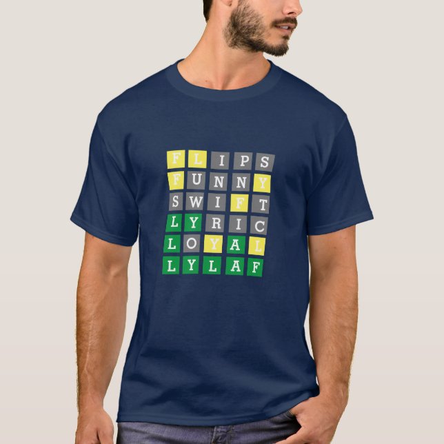 Anpassningsbar Wordle T-Shirt (Framsida)