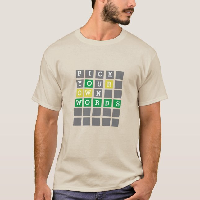 Anpassningsbar Wordle T-Shirt (Framsida)