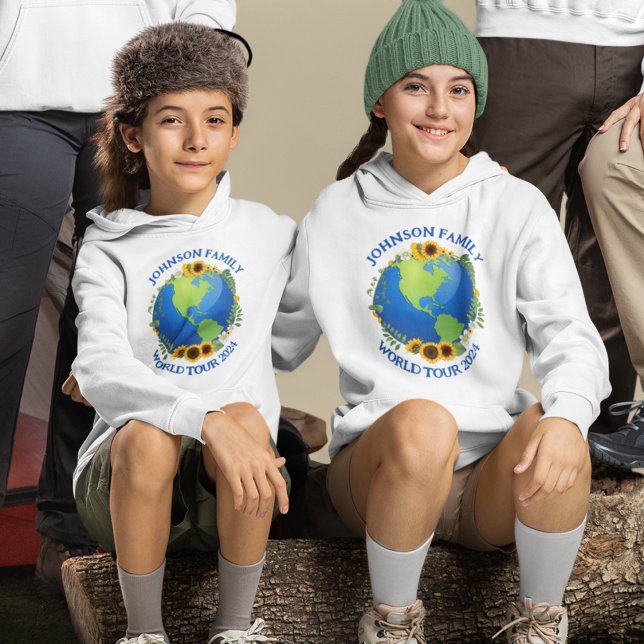 Anpassningsbar World Tour Earth i Sunblommor Coola T Shirt (Skapare uppladdad)