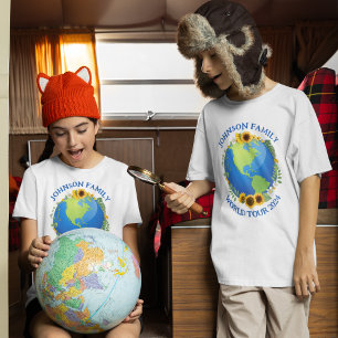 Anpassningsbar World Travel Sunrows Earth Kids Vac T Shirt