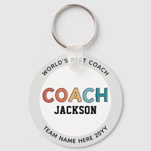 Anpassningsbar World's Best Coach   Kuhkeskgåvor t Nyckelring