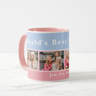 Anpassningsbar World's Best Grandma Photo Collage Mugg