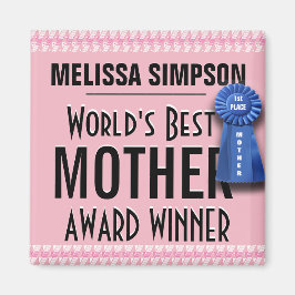 Anpassningsbar World's Best Mor Award Ribbon Magnet