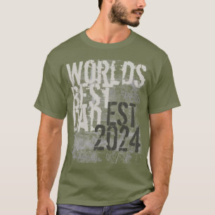 Anpassningsbar Worlds Best Pappa Grunge Graffitti  T-shirt